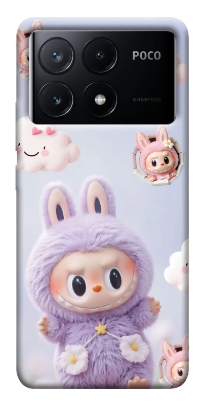 Чохол на Xiaomi Poco X6 Labubu & clouds фото 1 з 1