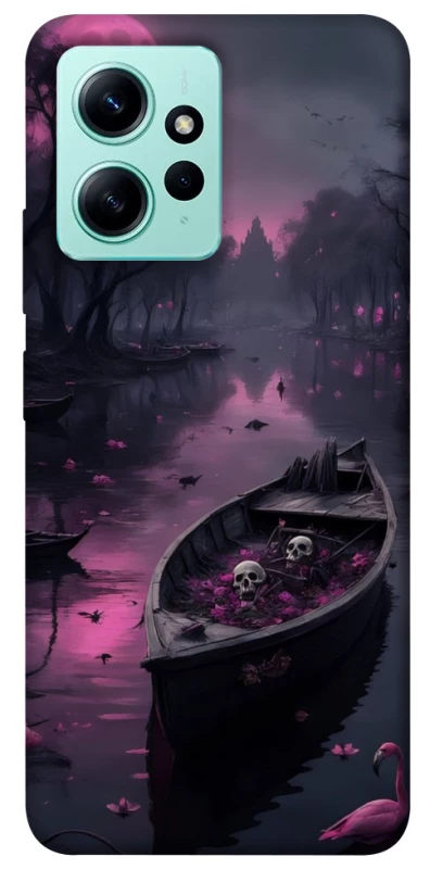 Чохол на Xiaomi Redmi Note 12 4G Boat and flamingo фото 1 з 1