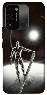 Чехол на TECNO Spark 8C Серебряный сёрфер фото 1 из 1