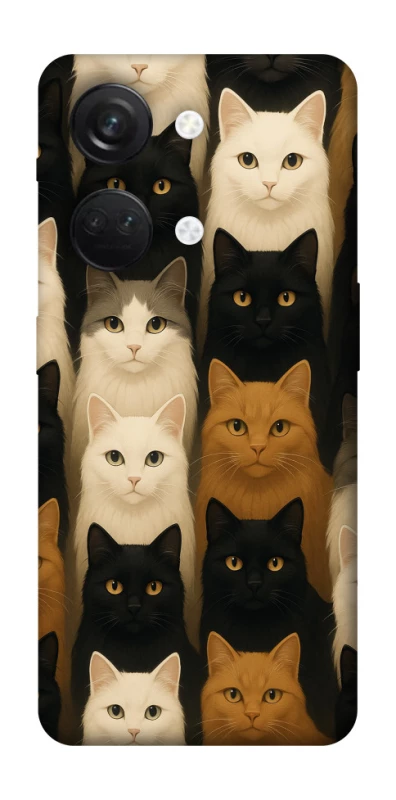 Чехол на OnePlus Nord 3 Colorful Cat Collage фото 1 из 1