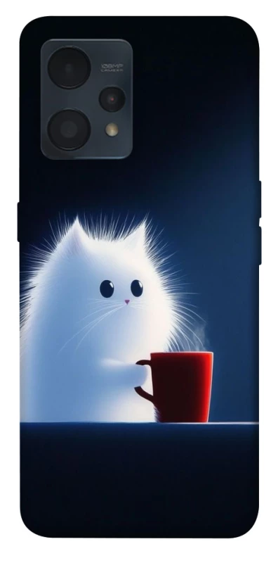 Чохол на Realme 9 4G / 9 Pro+ Чохол кіт з кавою фото 1 з 1