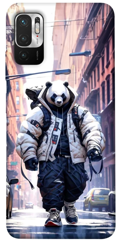 Чехол на Xiaomi Poco M3 Pro 4G / 5G Панда курьер фото 1 из 1