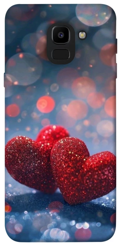 Чохол на Samsung J600F Galaxy J6 (2018) Red hearts фото 1 з 1