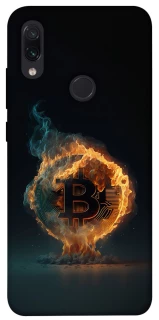 Чохол на Xiaomi Redmi Note 7 / Note 7 Pro / Note 7s Fire Bitcoin фото 1 з 1