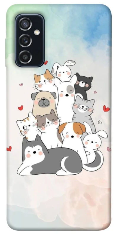 Чохол на Samsung Galaxy M52 Funny Pets ver.2 фото 1 з 1
