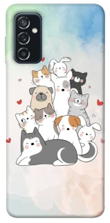 Чохол на Samsung Galaxy M52 Funny Pets ver.2 фото 1 з 1