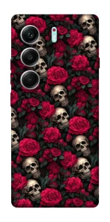 Чехол на Tecno Camon 40 Pro 5G Черепа и розы фото 1 из 1