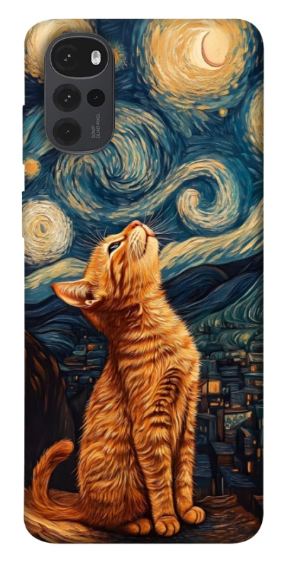 Чохол на Motorola Moto G22 van gogh cat фото 1 з 1