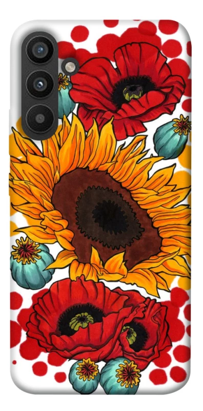 Чехол на Samsung Galaxy A34 5G Подсолнечники и маки фото 1 из 1