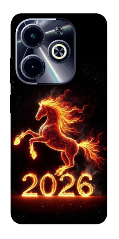 Чохол на Infinix Hot 40i Red Fire Horse ver.1 фото 1 з 1
