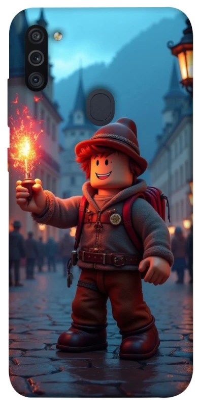 Чохол на Samsung Galaxy M11 Roblox Fire Logo Blue Flames фото 1 з 1