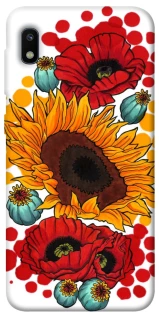 Чехол на Samsung Galaxy A10 (A105F) Подсолнечники и маки фото 1 из 1