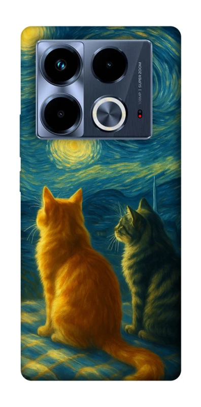 Чохол на Infinix Note 40 4G Cats under the stars фото 1 з 1