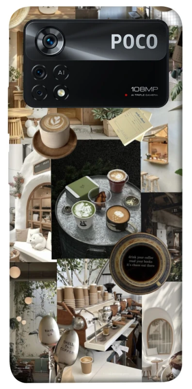 Чохол на Xiaomi Poco X4 Pro 5G Coffee collage ver.4 фото 1 з 1