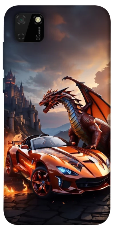 Чохол на Huawei Y5p Сar and dragon фото 1 з 1