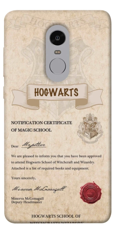Чехол на Xiaomi Redmi Note 4X / Note 4 (Snapdragon) The Hogwarts acceptance letter фото 1 из 1