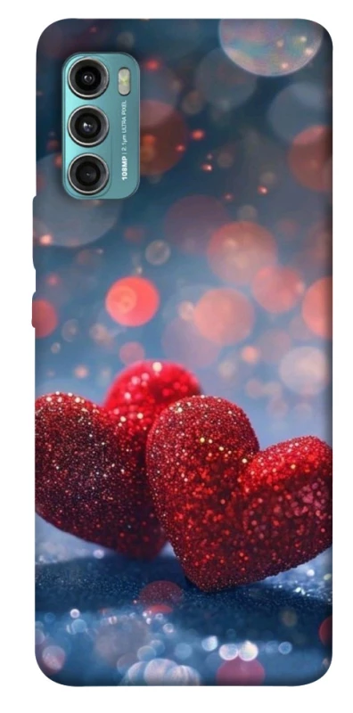 Чохол на Motorola Moto G60 Red hearts фото 1 з 1