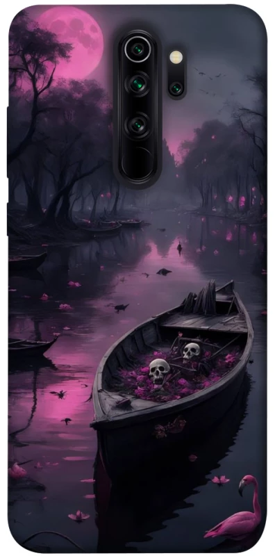 Чехол на Xiaomi Redmi Note 8 Pro Boat and flamingo фото 1 из 1