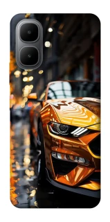 Чехол на Infinix Smart 10 Golden sports car фото 1 из 1