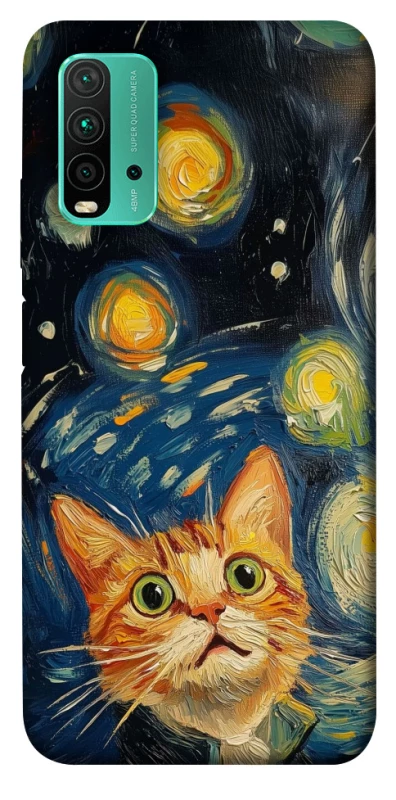 Чохол на Xiaomi Redmi Note 9 4G / Redmi 9 Power paint cat фото 1 з 1