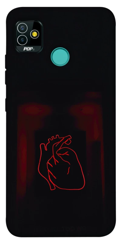 Чехол на TECNO POP 5 Красное сердце фото 1 из 1