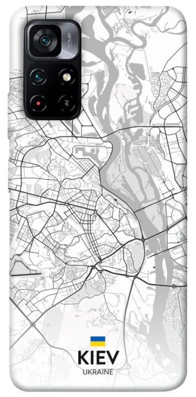 Чохол на Xiaomi Poco M4 Pro 5G Kiev white map фото 1 з 1