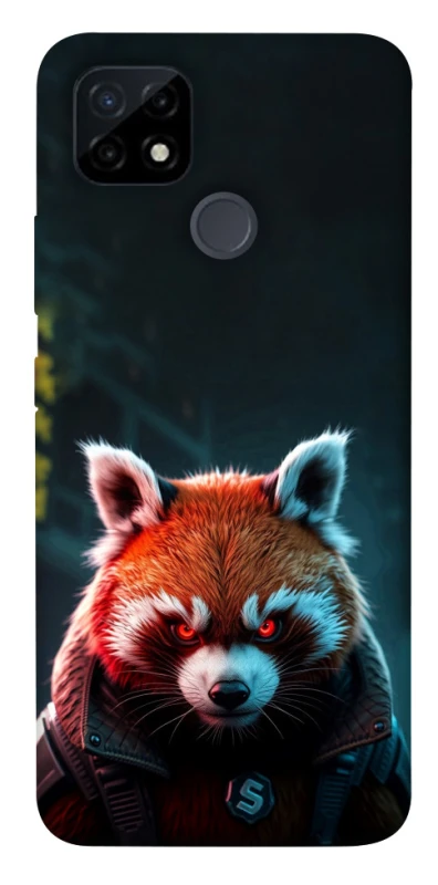Чехол на Realme C12 Cyber Red Panda фото 1 из 1