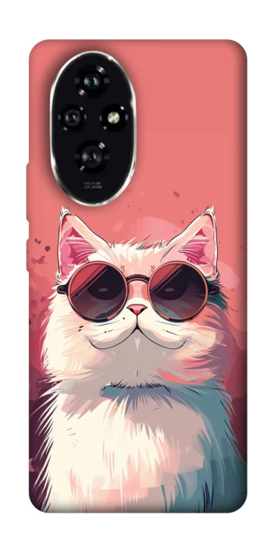 Чехол на Honor 200 Сat with glasses фото 1 из 1