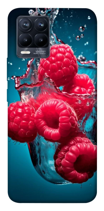 Чехол на Realme 8 Малинка в воде фото 1 из 1