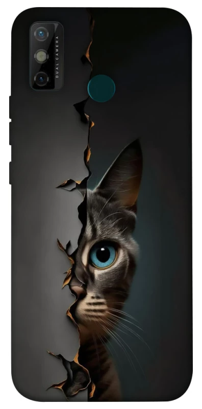 Чехол на TECNO Spark 6 Go Кот-подглядыватель v2 фото 1 из 1