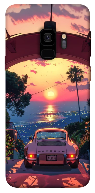Чохол на Samsung Galaxy S9 Porsche at sunset фото 1 з 1