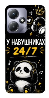Чехол на Infinix Hot 30 Play У навушниках 24/7 фото 1 из 1