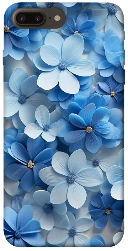 Чехол на Apple iPhone 7 plus / 8 plus Синие цветы фото 1 из 1