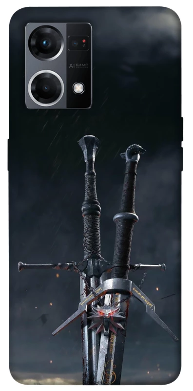 Чохол на Oppo Reno 7 4G Мечі Ведьмака фото 1 з 1