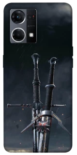 Чохол на Oppo Reno 7 4G Мечі Ведьмака фото 1 з 1