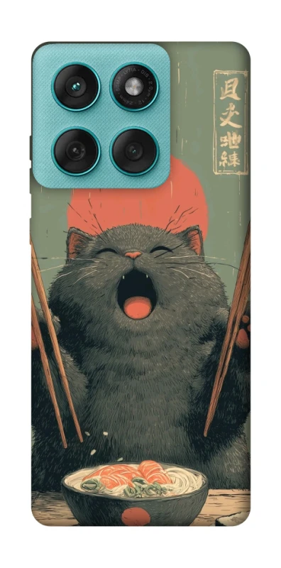 Чехол на Motorola Edge 60 Fusion Hungry Cat фото 1 из 1