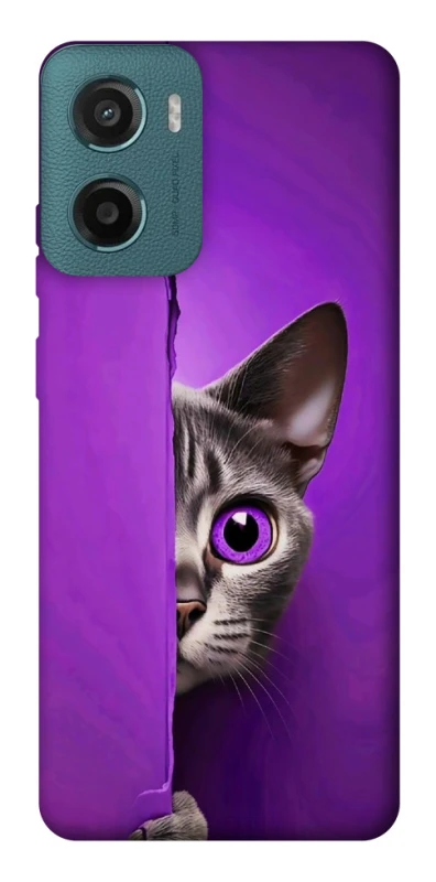 Чехол на Motorola Moto G06 Кот-подглядыватель фото 1 из 1