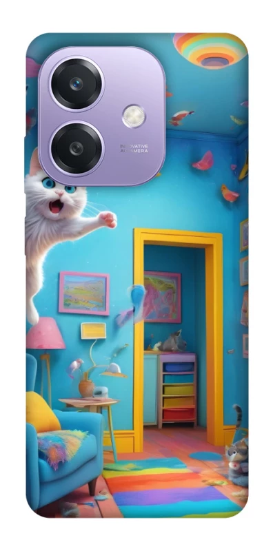 Чохол на Oppo A3 4G crazy cat фото 1 з 1