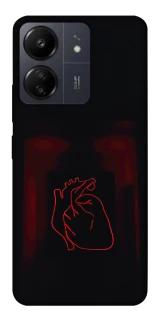Чехол на Xiaomi Redmi 13C Красное сердце фото 1 из 1