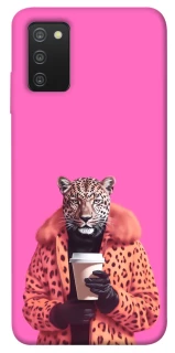 Чехол на Samsung Galaxy A03s Леопард с кофе фото 1 из 1
