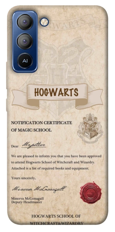 Чохол на TECNO Pop 5 LTE The Hogwarts acceptance letter фото 1 з 1
