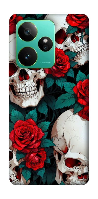 Чохол на Realme GT 7 skull and rose фото 1 з 1