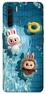 Чохол на Oppo A91 Labubu in the pool фото 1 з 1