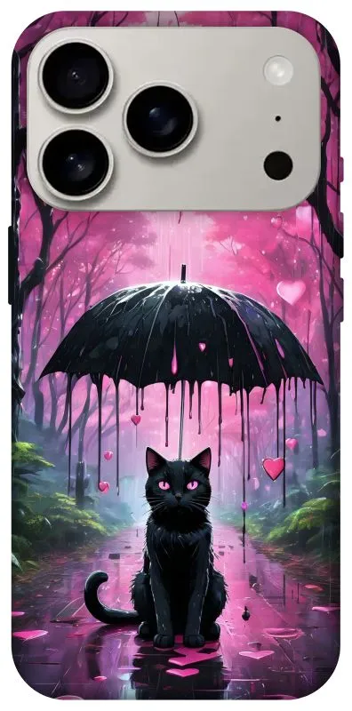 Чехол на Apple iPhone 18 Pro Black cat фото 2 из 2