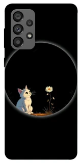 Чехол на Samsung Galaxy A73 5G Cat and flower фото 1 из 1