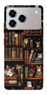 Чохол на ZTE Blade A76 Cats & Books фото 1 з 1