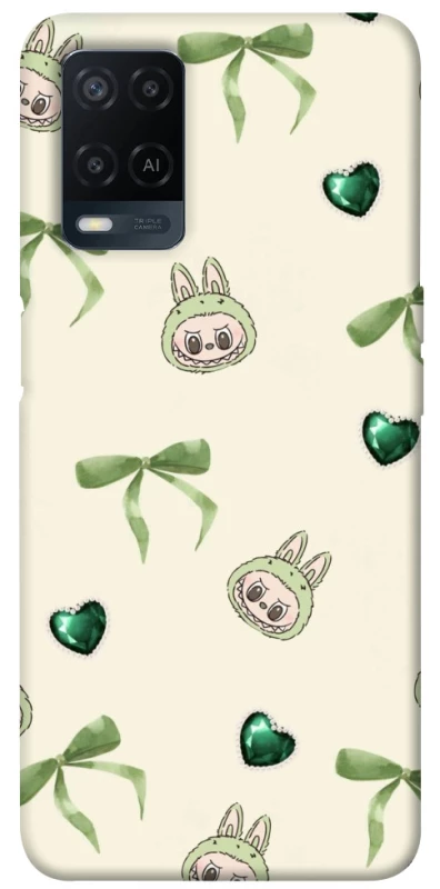 Чохол на Oppo A54 4G Labubu Green Heart фото 1 з 1