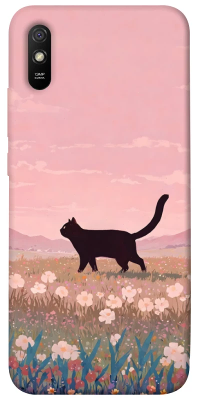 Чехол на Xiaomi Redmi 9A cat on a field фото 1 из 1