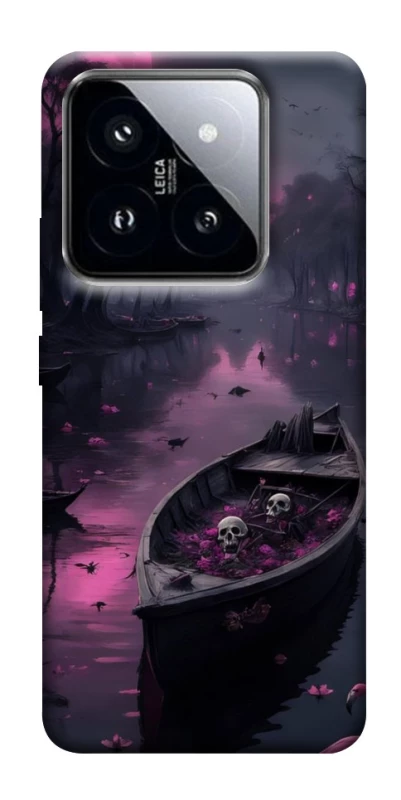 Чохол на Xiaomi 14 Pro Boat and flamingo фото 1 з 1