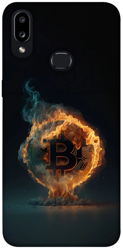 Чохол на Samsung Galaxy A10s Fire Bitcoin фото 1 з 1
